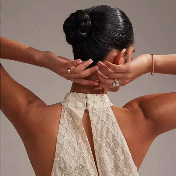 ASOS Beaded Feathered Dress - Picture 3 of 8